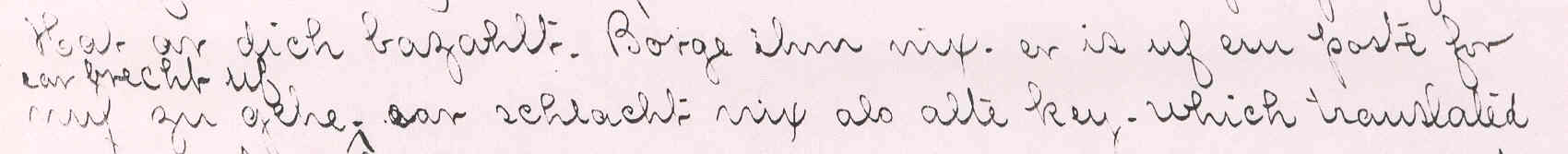 Picture of German text